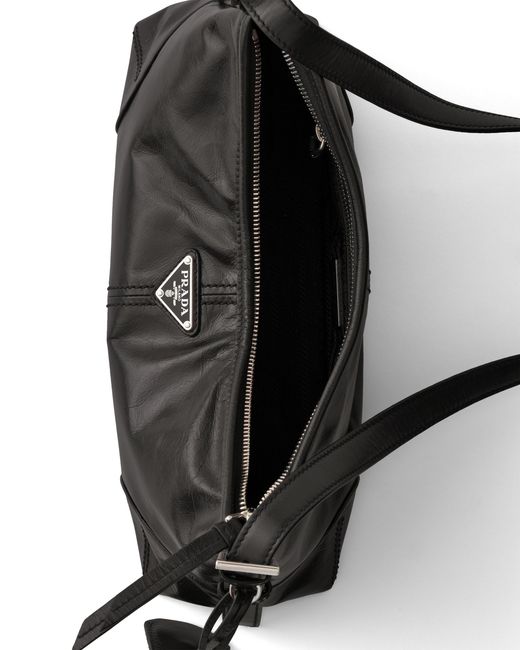 Prada Black Aimèe Medium Leather Shoulder Bag