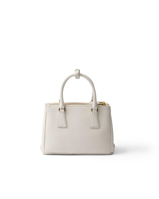 Prada White Galleria Small Leather Bag