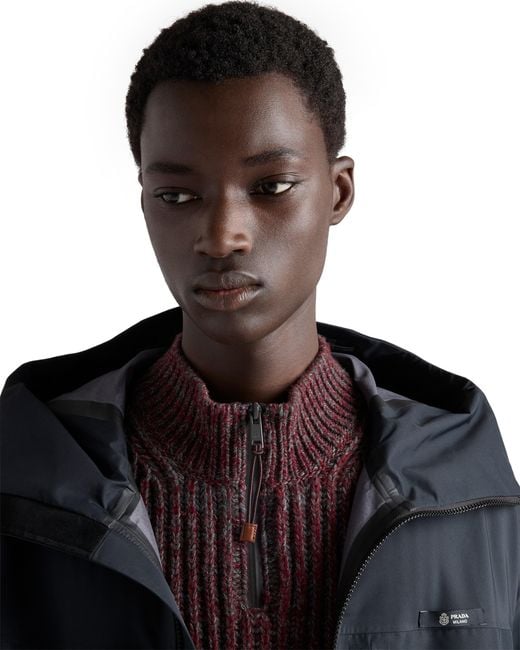 Prada Purple Wool And Cashmere Sweater for men