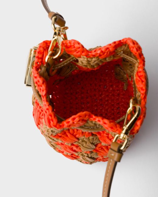 Prada Red Crochet Mini Pouch