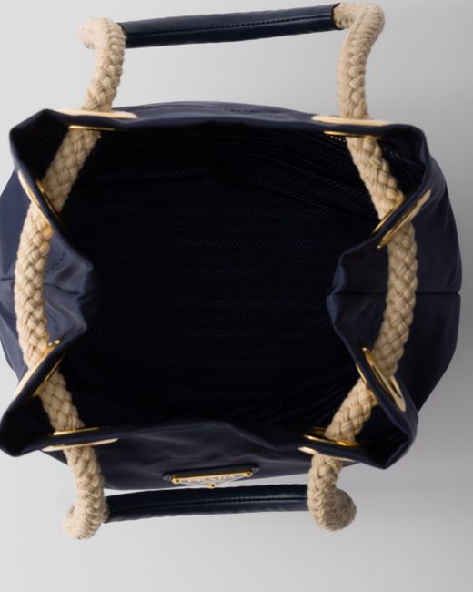 Prada Blue Mariner Re-Nylon Small Bucket Bag