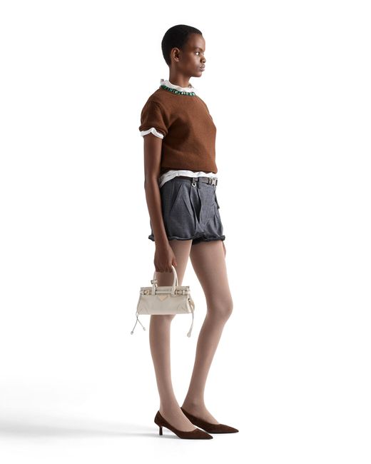 Prada Natural Bonnie Leather Mini Handbag