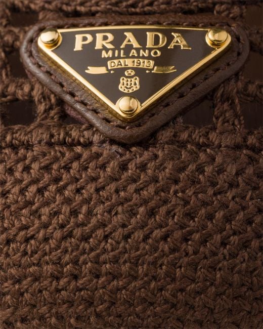 Prada Brown Crochet Pumps