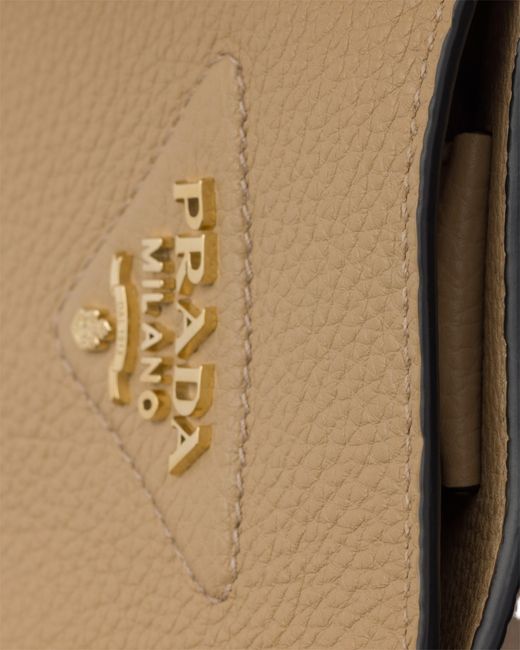 Prada Natural Medium Leather Bag