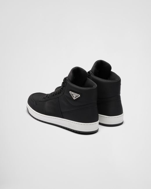 Sneakers Alte In Gabardine Re-nylon di Prada in Black da Uomo