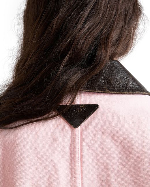 Prada Pink Canvas Blouson Jacket