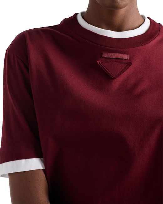 Prada Cotton Layered T-Shirt