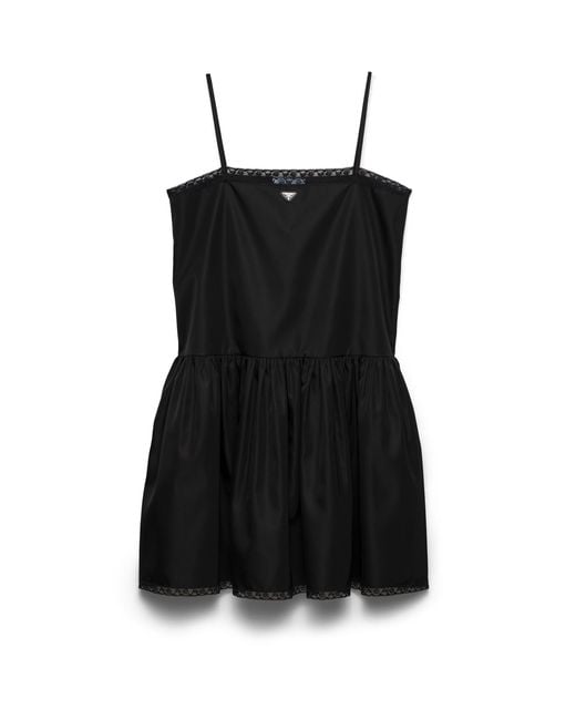 Prada Black Re-Nylon Mini-Dress