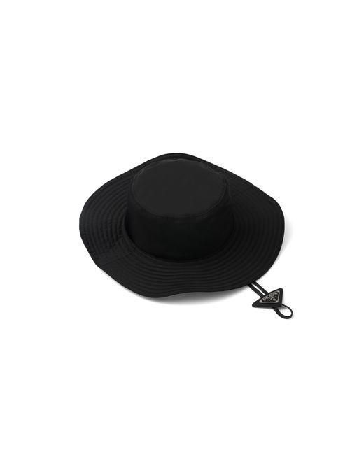 Prada Black Re-Nylon Hat for men