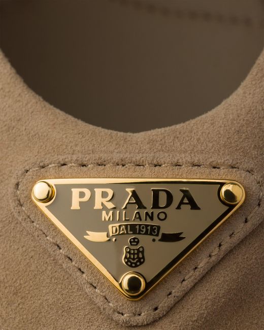 Prada White Suede Ballerinas