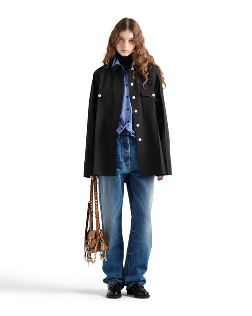 Pantalones Vaqueros Con Pernera Ancha, Mujer, Talla Prada de color Blue