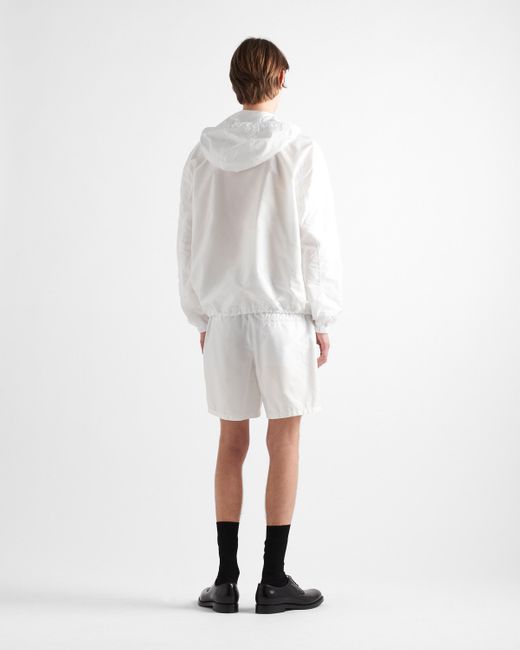 Prada White Re-Nylon Blouson Jacket for men