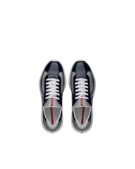 new america's cup leather and technical fabric sneakers