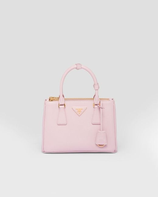 Prada Pink Kleine Galleria Tasche Aus Saffiano-leder