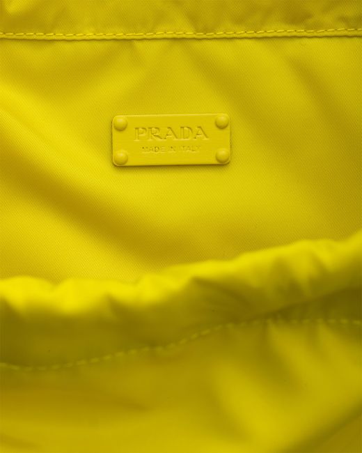 Prada Yellow Re-Nylon Drawstring Backpack