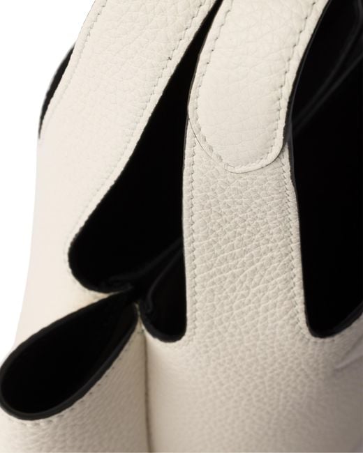 Prada White Liaison Mini Leather Handbag