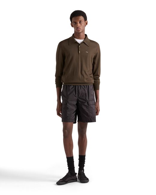 Prada Black Re-Nylon Swim Trunks for men