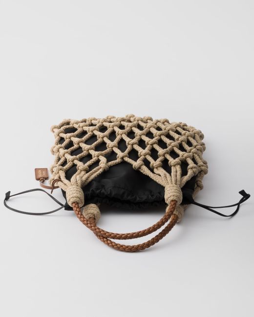 Pochette En Re-Nylon Prada en coloris Black