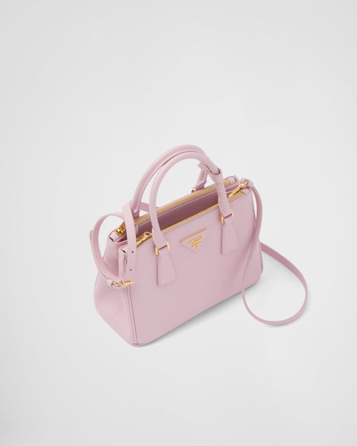 Prada Pink Kleine Galleria Tasche Aus Saffiano-leder
