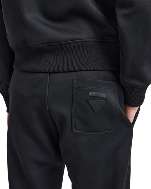 Prada Black Technical Jersey Pants for men