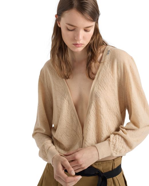 Prada Natural Cashmere Cardigan