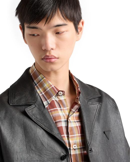 Prada Black Nappa Leather Jacket for men