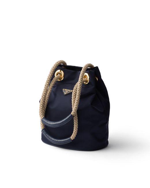 Bolso Saco Mariner De Re-Nylon Pequeño, Mujer Prada de color Blue