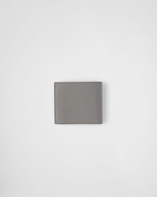 Prada Gray Saffiano Leather Wallet for men