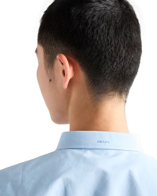Prada Blue Poplin Shirt