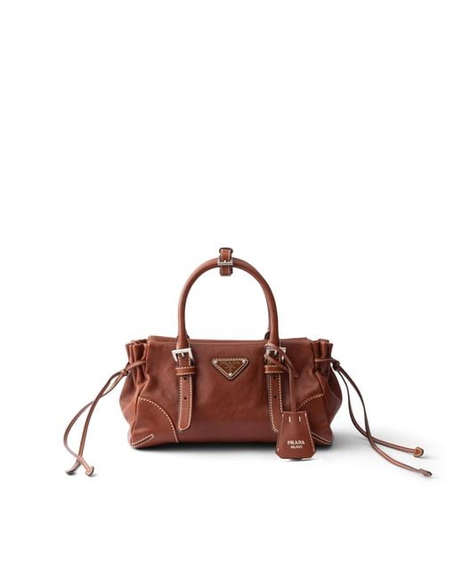 Borsa Karin Small di Prada in Brown