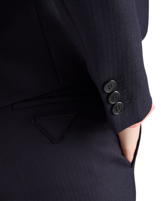 Pantalones De Lana, Mujer, Talla Prada de color Blue