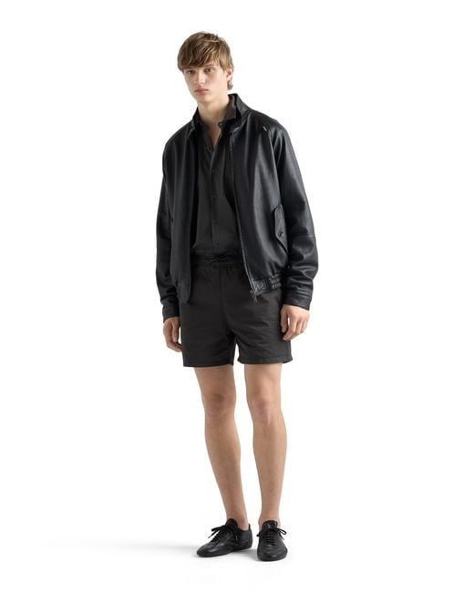Prada Black Nappa Leather Jacket for men