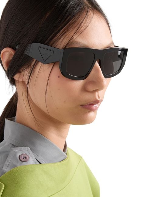 Gafas De Sol Con Logo Triangular, Mujer Prada de color Multicolor