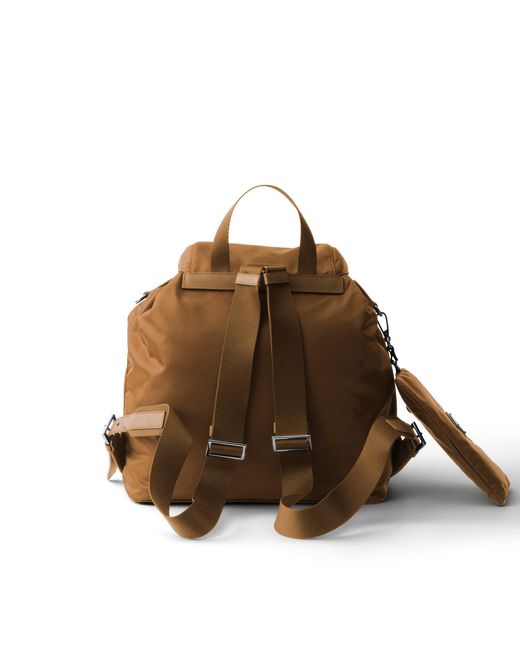 Prada Brown Medium Re-Nylon Backpack With Pouch
