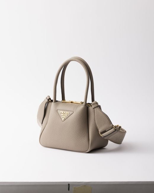 Prada White Liaison Mini Leather Handbag