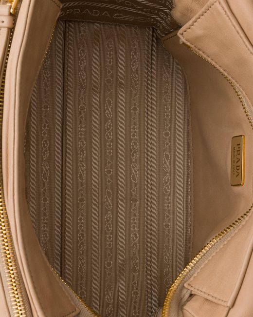 Prada Brown Explore Medium Nappa Leather Shoulder Bag With Flap