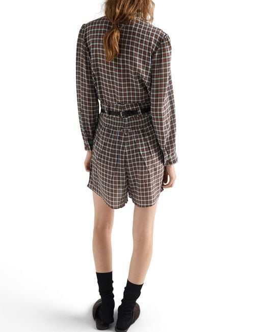 Prada White Checked Georgette Shorts