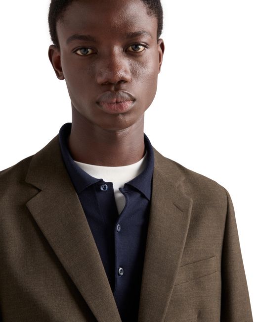 Prada Green Single-Breasted Wool Suit, Selva for men