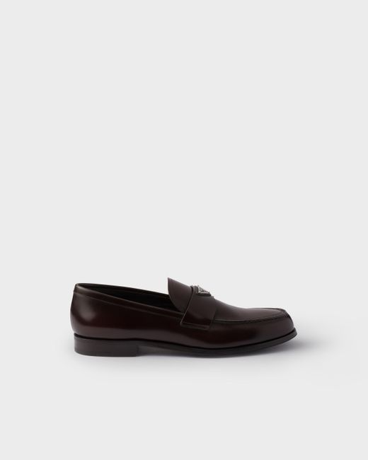 Prada Loafer Aus Gebürstetem Leder in Multicolor für Herren