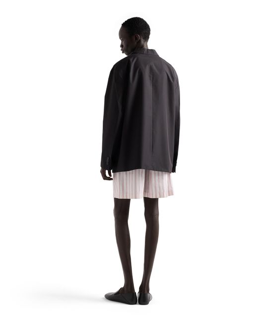 Prada Black Single-Breasted Technical Cotton Jacket for men