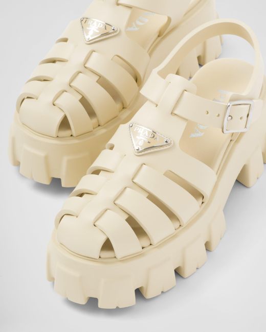 Prada White Foam Rubber Sandals