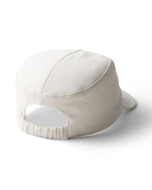Prada White Drill Baseball Cap