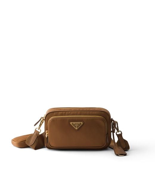 Prada Brown Re-Nylon Mini Shoulder Bag, Brandy