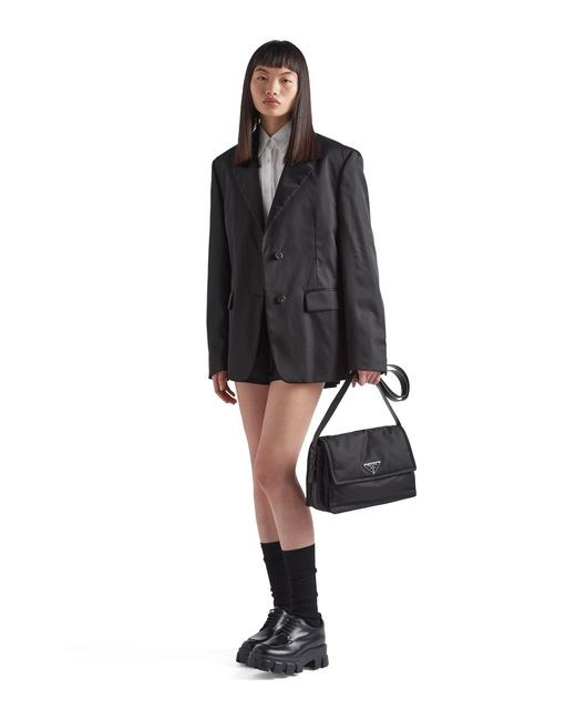 Prada Black Medium Padded Re-nylon Shoulder Bag