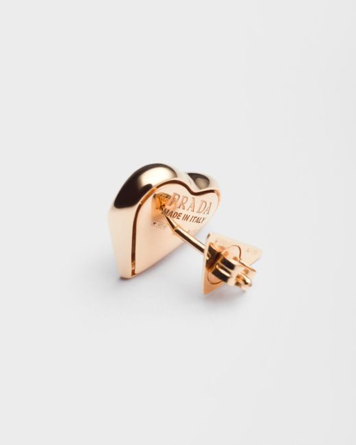 Prada White Eternal Nano Heart Single Earring