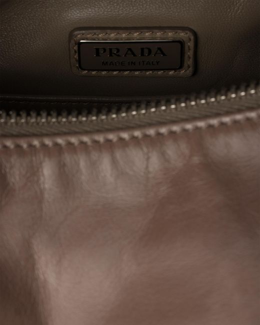 Prada Brown Leather Shoulder Bag for men