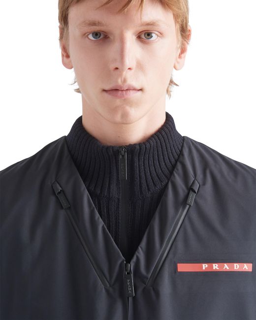 Prada Black Light Technical Fabric Vest for men