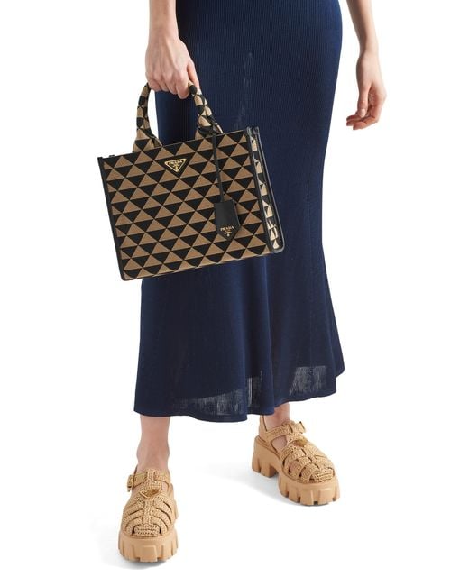 Prada White Monolith Crochet Cage Sandals