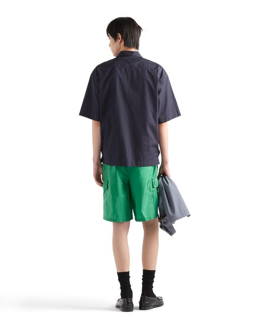Prada Green Re-Nylon Swim Trunks for men
