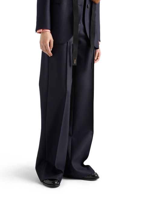 Pantalones De Lana, Mujer, Talla Prada de color Blue